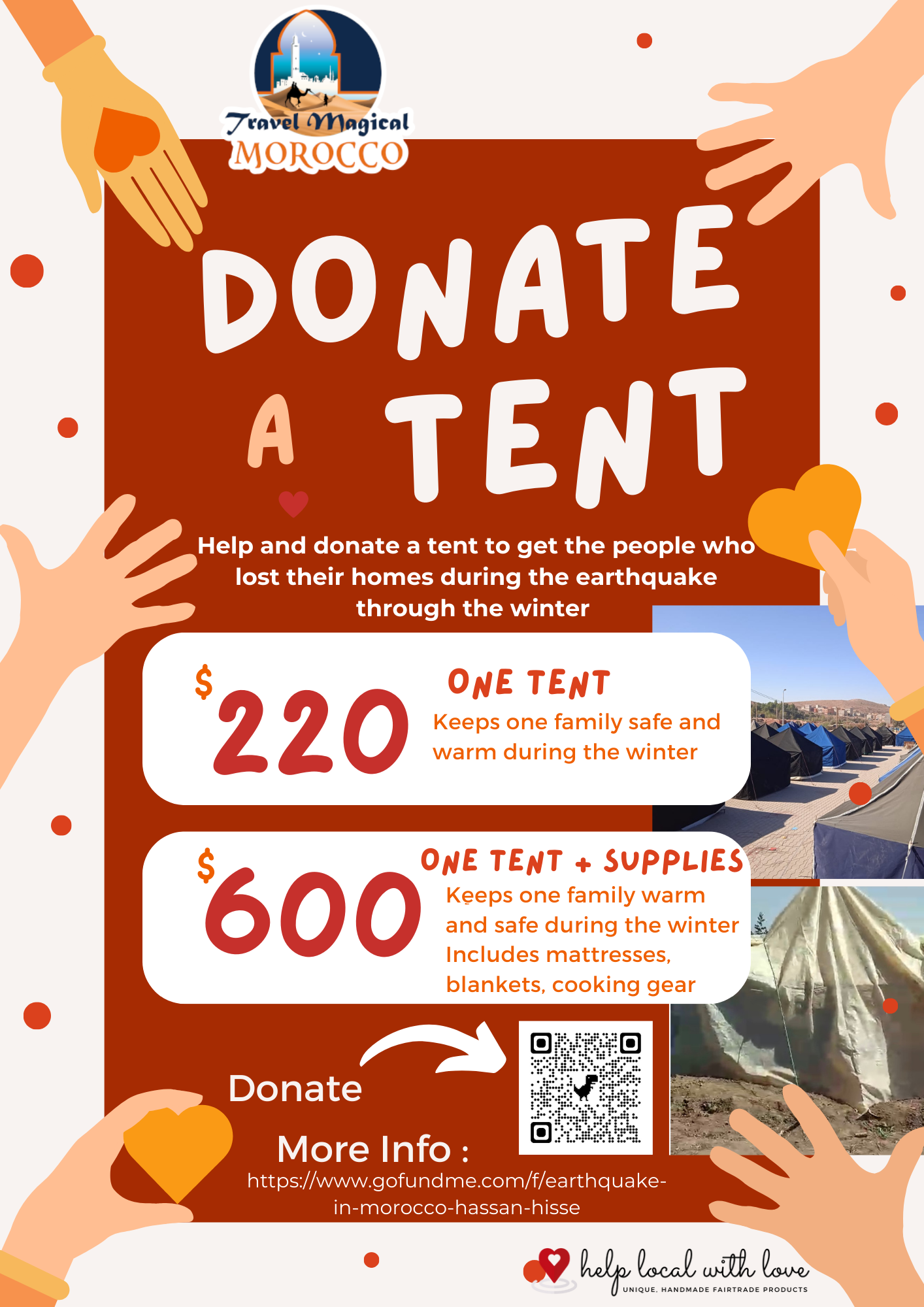 There is help. But everyone still lives in tents